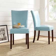 Homelegance Belvedere Vinyl Dining Chair With Cherry Legs Sky Blue Set Of 2 Www Haynee Faux Leather Dining Chairs Upholstered Dining Chairs Dining Chairs