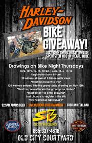 Bike Night Giveaway Southbound Nightclub Flyer Blue Drawings Harley Davidson Sportster 883 Flyer