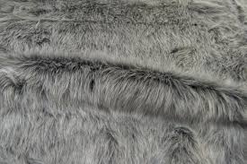 Faux fur fabric, with highlights, dark grey - S-982 75
