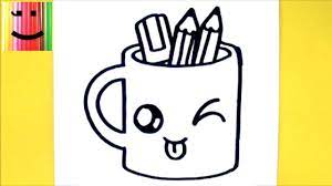 Vous êtes passionné du dessin et vous cherchez des dessins facile à faire. Comment Dessiner Tasse Crayons Kawaii Dessin Kawaii Et Facile Youtube