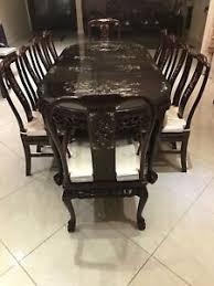49 wide x 49 deep x 29.5 inches high; Dining Room Antique Hand Carved Rosewood Chinese Set Ebay