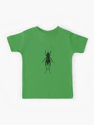 Patterned Cricket Insect Print Kids T-Shirt