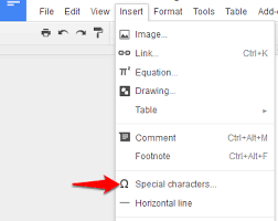 How To Insert Symbols In Google Docs