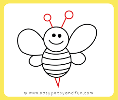 Easy drawing guides > animal , cartoon , easy , insect , spring > how to draw a cartoon bee. How To Draw A Bee Cute Step By Step Tutorial Easy Peasy And Fun
