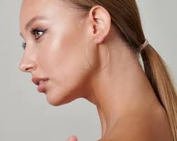 16G Gold Marquise CZ Hoop Cartilage Earrings, Surgical Steel Conch Earring,  Hinge Hoop Septum Ring