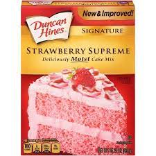 Place one cake layer on serving plate. Duncan Hines Pinnacle Signature Strawberry Supreme Cake 15 25oz Pack Of 12 Walmart Com Strawberry Cake Mix Strawberry Poke Cakes Poke Cake Recipes