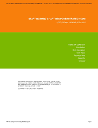 starting hand chart bss pokerstrategy com