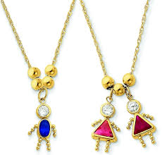Find excellent quality and exceptional value in fine children's jewelry at zales®. 14k Gold Kids Birthstone Charm Necklaces With Cz Gemstones Only 129 00