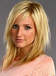 Thick medium length hair with baby bangs. Pin On Lizzy Stuff