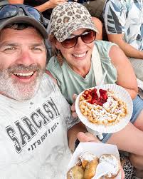 🎡 You can't go to the country fair and not get fair food!! What's your  favorite fair food? I got the funnel cake and Tim got deep fries Oreos!