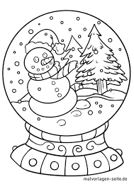 Malvorlage Schneekugel Winter Kostenlose Ausmalbilder