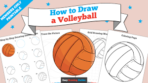 Draw three smooth and slightly curved lines that connect at the center of the ball. How To Draw A Volleyball Really Easy Drawing Tutorial