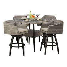 Check spelling or type a new query. Rst Brands Cannes 5 Piece Wicker Outdoor Bar Height Dining Set With Slate Grey Cushions Op Pebst5 Cns Slt K The Home Depot Bar Height Patio Furniture Patio Furniture Sets Patio Dining Set