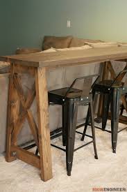 Bar Top Console Table Rogue Engineer Bar Table Diy Diy Console Table Bar Table Behind Couch