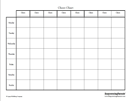 Chore Chart For Children Behavior Chart For Home Chore