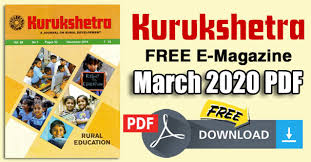 There is no ads etc. Kurukshetra March 2020 Pdf English Magazine Free Download