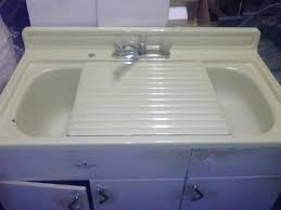 vintage double cast iron sink sliding