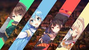 Kono Subarashii Sekai Ni Shukufuku Wo Darkness Konosuba Aqua Konosuba Megumin Satō Kazuma Kono Subarashi Aqua Konosuba Anime Wallpaper Darkness Konosuba