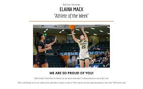 King Cove's Elaina Mack UAA Athlete of the Week!