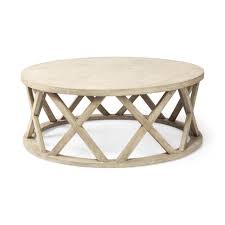 Choose this type of solid, hand crafted coffee table when you want to subtly elevate a comfortable room. Mercana Forsey 46 In Round White Solid Wood Top And Base Coffee Table In The Coffee Tables Department At Lowes Com
