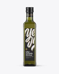Green Glass Olive Oil Bottle Mockup In Bottle Mockups On Yellow Images Object Mockups