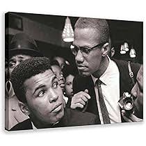 OWNPET Malcolm X Muhammad Ali Canvas Poster Wall Art Decor Print Picture  Painting for Living Room Bedroom Decoration Frame Style 50x75cm :  Amazon.de: Home & Kitchen
