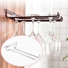 Wall mounted wine glass rack uk. 1pcs Wall Mounted Wine Glass Rack Goblet Cup Stemware Holder Shelf Hanging Rack 11 88 Picclick Uk