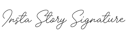 By installing or using this font, you are agreeing to the product usage agreement (email: Insta Story Signature Font Ffonts Net