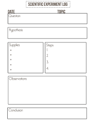 Science Experiment Log Use Next Year Made By