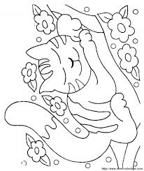 Cauti o plansa de colorat cu animale pisici. Pisica Dormind Desene De Colorat