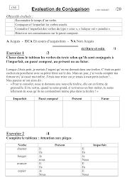 Exercices de conjugaison au cm1 à faire sur exercice.fr. Evaluation Indicatif Cm