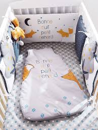 Tour De Lit Bebe Petit Renard Bleu Nuit Vertbaudet Tour De Lit Bebe Chambre Bebe Renard Decoration Chambre Bebe