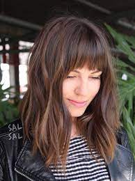 Pinterest Deborahpraha Hairstyles With Bangs Fringe Bangs Medium Hair Styles Long Bob Haircut With Bangs Hair Trends 2018