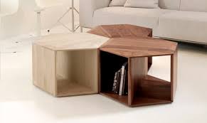 They demonstrate that your family is close because you eat together. Contemporary Coffee Table Hexa Wewood Portuguese Joinery Oak Solid Wood Hexagonal