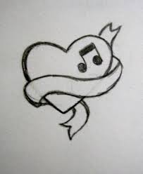 Music Heart Tattoo By Nohimase On Deviantart Art Drawings Simple Art Drawings Sketches Pencil Pencil Drawings Easy