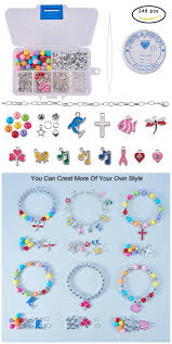 Kits are a great introduction to the jewelry making world; Sunnyclue 1 Set 240 Pcs Beaded Charm Bracelet Craft Kits For Kids Adults Children Diy Jewelry Making To Design And Wear Make 7 Charm Bracelet Beebeecraft Com Diy Jewelry Making Craft Kits