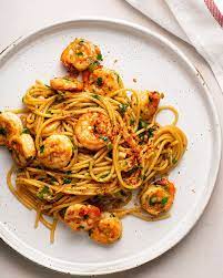 Garlic Prawn Spaghetti Marion S Kitchen Recipe Garlic Prawns Prawn Spaghetti Asian Recipes