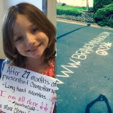 When a pediatric cancer patient hits five years post-treatment they are  considered CURED. Today is Mykayla's day — her chances of having cancer  again is now the same as someone who has