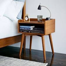 Available with 3 drawers or 1 roomy cabinet, these tables provide practical storage space in the living room or dining room. West Elm Nighstand Side Table Minimalist Bedside Table Furniture Mid Century Nightstand