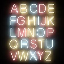 3dsmax Neon Tube Alphabet Letters In 2021 Neon Signs Neon Typography Lettering Alphabet