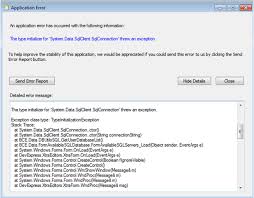 The Type Initializer For Threw An Exception