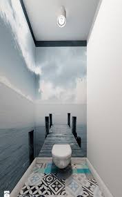 Was Eine Schone Fototapete Aus Einem Kleinen Wc Zaubern Kann Kleine Bader Optisch Vergrossern Kleine Badezimmer Design Raumgestaltung Wc Im Erdgeschoss
