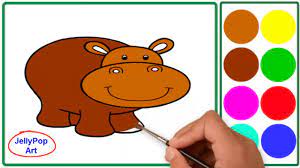 Bisa kalian dapatkan filenya dengan hanya kalian download gambar. Belajar Menggambar Dan Belajar Mewarnai Hewan Kuda Nil Untuk Anak Batita Balita Paud Tk Sd Youtube