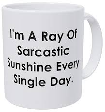 Amazon Com Wampumtuk I M A Ray Of Sarcastic Sunshine Every Single Day 11 Ounces Funny Coffee Mug Kitchen Dining Funny Coffee Mugs Coffee Mugs Mugs