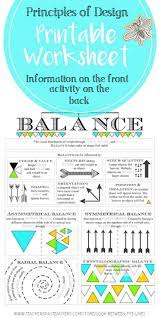 Principles Of Design Balance Middle Or High School In Class Art Activity Principles Of Art Balance Principles Of Design Balance Art