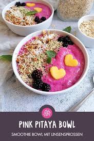 Rezept Fur Pink Pitaya Smoothie Bowl Mit Linsensprossen Rezept In 2020 Smoothie Schussel Rezepte Lecker