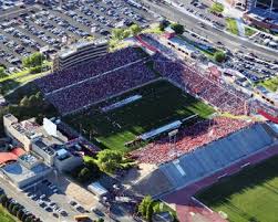 new mexico aerial view of university stadium picture at new