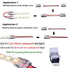 I noticed that i use wire for a lot of projects and don't have a wire stripper. 2 Pin 8 10 Mm Led Fast Connector Board To 1 64ft Power Wire For Waterproof Led Strip Light Sc Accessories 013 1 68