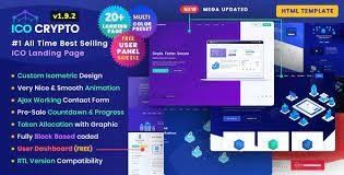 Ico Crypto Bitcoin Cryptocurrency Ico Landing Page Html Template User Dashboard By Softnio Crypto Bitcoin Landing Page Landing Page Html