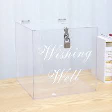 Upon consulting the experts, a wedding gift should range from $75 to $750—but most agree that easton, blum, and hamilton all agree that given the impersonal nature of a cash gift, the amount in fact, bringing your gift—even if it's just a card—does the couple and the expert team they've hired a. Clear Wedding Wishing Well Acrylic Money Gift Card Box